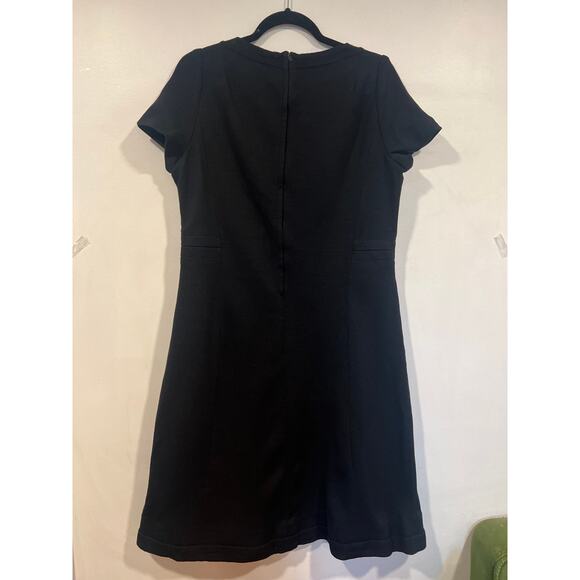 Womens Aled Couture Made in Israel Black Wool Sheath Dress Office Formal Size 12 - Picture 4 of 8